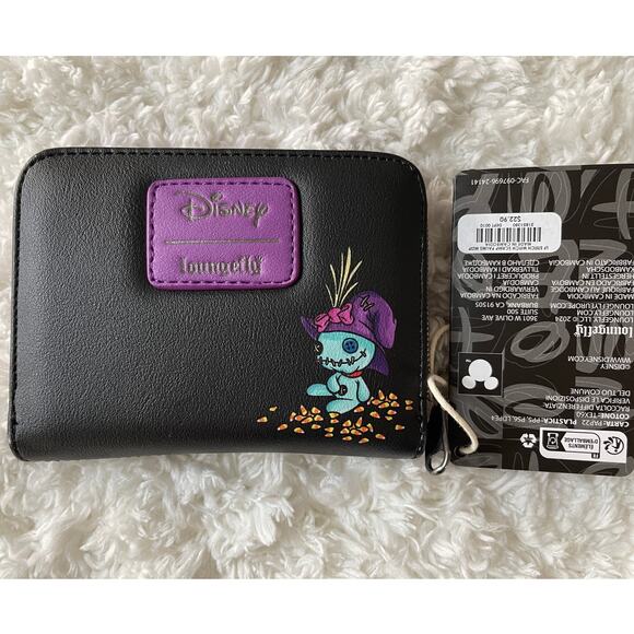 Loungefly Disney Stitch & Scrump Trick Or Treat Mini Zipper Wallet NEW Halloween - Picture 3 of 8
